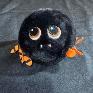 TY Beanie Ball Black and‎ orange spider plush bouncy ball